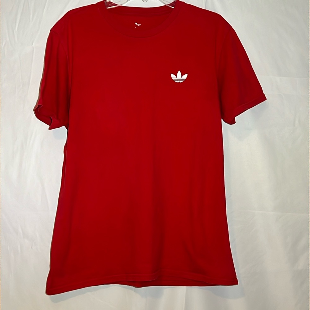Adidas men red shirt sleeve tee